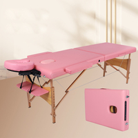 Professioneller Moderner Klappbarer Tragbarer Kosmetik-Massagetisch Verstellbare Holz-Spa-Liege für Fitness und Badezimmer Nutzung bis 200KG