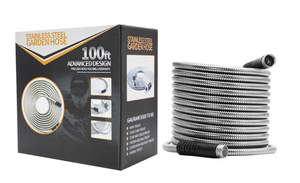 Tuyau d'arrosage en acier inoxydable robuste de 50 pieds, diamètre de 3/4 pouces, pression de 6 à 8 bars, sans pli, sans morsure, pour une utilisation en extérieur - Product Image 6