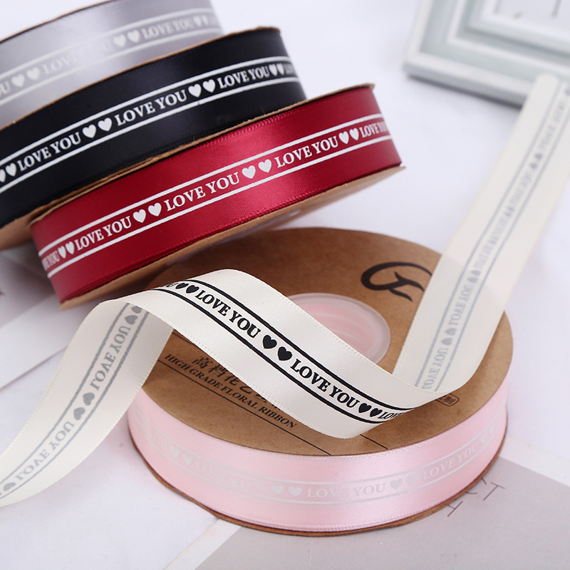 Love You Ribbon Gift Packing Flower
