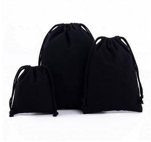 Wholesale Blank Color Cotton Bundle Pocket Custom Tote <b>Bag</b> Environmental protection Drawstring - Product Image 3
