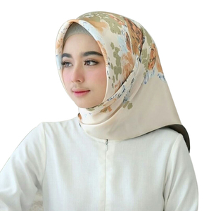 2025 New Arrival Luxury Branded Silk Scarf square Printed Satin Hijab Hot Selling Chain Design Women <strong>Head</strong> <strong>Wrap</strong> - Product Image 6