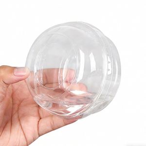 Gobelets en plastique transparent à fond rond avec couvercles en dôme, logo personnalisé, 117 mm, PET, pour yaourt aux fruits, 8 oz, 12 oz, 14 oz, 16 oz, 24 oz, 32 oz - Product Image 5