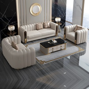 Italian Style Modern Luxury Leather Sectional Couch Luxury Living Room <strong>Sofa</strong> Furniture Set <strong>for</strong> Apartment Hotel Villa <strong>Sponge</strong> - Product Image 4
