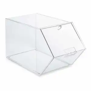 Caja de acrílico transparente de plexiglás para almacenamiento de alimentos, caja, cubo