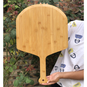 Planche à pizza en bambou de qualité supérieure, 43,5x29,5x1 cm, portable pour la cuisson et le service - Product Image 1