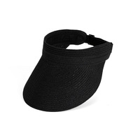 Chapeau Visière en Paille Personnalisé pour Femme, Protection Solaire Estivale, Large Bord Ajustable, Respirant, Élégant, Polyvalent, Rafraîchissant, pour Vacances et Activités de Plein Air
