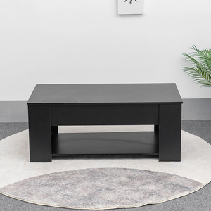 <span class=keywords><strong>Mesa</strong></span> <span class=keywords><strong>de</strong></span> <span class=keywords><strong>Centro</strong></span> Multifuncional para Sala <span class=keywords><strong>de</strong></span> Estar, Negra, Ajustable, <span class=keywords><strong>Extensible</strong></span>, con Tapa Elevadora <span class=keywords><strong>Convertible</strong></span> en <span class=keywords><strong>Mesa</strong></span> <span class=keywords><strong>de</strong></span> Comedor, <span class=keywords><strong>de</strong></span> MDF - Product Image 4