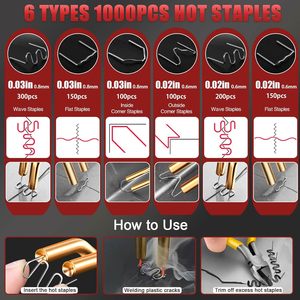 Kit de <span class=keywords><strong>Soldador</strong></span> de <span class=keywords><strong>Plástico</strong></span> COROTC GNI de 200 W, 1000 Grapas, Caja de Herramientas Portátil <span class=keywords><strong>Profesional</strong></span> para Reparación de Parachoques de Automóviles y <span class=keywords><strong>Plástico</strong></span> de Kayak, Nuevo de China - Product Image 3