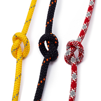 Corde d'escalade tressée Kangan 20 couleurs en polyester durable, 32 pieds, 7 brins, 10 mm, 20 kN, 15 L, kit de survie, sécurité