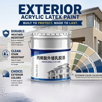 Peinture murale extérieure au latex, revêtement imperméable et résistant au soleil, peinture pour balcon et terrasse, peinture murale extérieure à appliquer soi-même