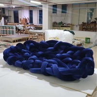 Sofá de Diseño Creativo, Individual, con Forma Especial, Tejido en Espiral, para Sala de Estar, para Casa, Villa, Estilo Pitón