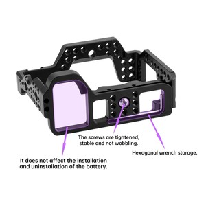 DMIDITIR Jaula de aluminio para cámara con soporte de zapata fría para A7M3/<span class=keywords><strong>A7III</strong></span>/A73/A7RIII/A7R3/A7II/A7S II/A7R II - Product Image 3