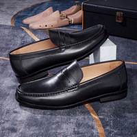 Nouvelle conception, chaussures habillées respirantes pour hommes grandes tailles, en cuir de vache véritable, chaussures Oxford formelles pour le bureau, les affaires, la carrière, décontractées pour hommes