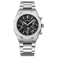 Montre chronographe à quartz pour homme, étanche, en acier inoxydable 316L, avec logo personnalisé, mouvement japonais Miyota, fabrication en gros