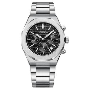 For Custom Stainless Steel Quartz Business Luxury Chronograph <b>Watch</b> 42mm Sapphire Crystal Luminous Hands 5ATM - Product Image 4