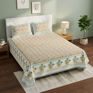 Custom Made Modern Folded 100% Cotton <b>Bed</b> Sheets Matching Pillow Cases <b>For</b> <b>Double</b> <b>Beds</b> Soft Breathable Mattress Linen Sheet Set - Product Image 3
