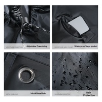 Imperméable trois-en-un multifonctionnel en taffetas de polyester PU pour camping et randonnée, style cape