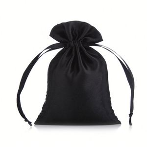 Design Large Size Packaging Pouch Gift Cosmetic Jewelry Pouch Silk Printed Satin Pouch <b>Bag</b> With <b>Drawstring</b> - Product Image 4