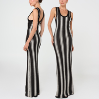 Robe de soirée décontractée pour femmes fabricant de vêtements HL vente en gros de robe pull en tricot coupe ajustée d'été robe longue élégante avec logo personnalisé