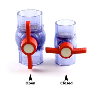 Conector de Válvula de Bola Transparente Azul de 20/25/32/40/50mm para Acuario, Conexión Rápida para Tubería de Agua UPVC, Conector de Manguera con Bloqueo de Agua - Product Image 3