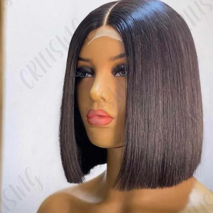 2x6 encaje Kim Kardashian inspirado Kim K cabello humano recto Bob peluca 100% encaje transparente virgen 1B/4/<span class=keywords><strong>dorado</strong></span> para Color Ombre - Product Image 1