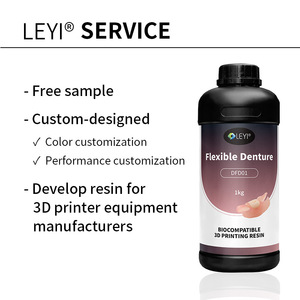 Résine dentaire flexible durable LEYI DFD01 1 kg/bouteille 100% pureté pour bases de prothèses dentaires imprimées en 3D Haute résistance aux chocs Transparente - Product Image 5