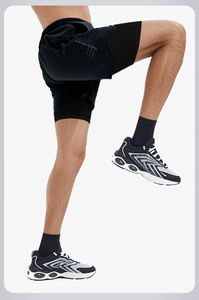 <span class=keywords><strong>Pantaloncini</strong></span> da Corsa Personalizzati da <span class=keywords><strong>Uomo</strong></span> Casual Traspiranti ad Asciugatura Rapida Ecologici Digitali Antivento Elasticizzati 100% Poliestere - Product Image 6