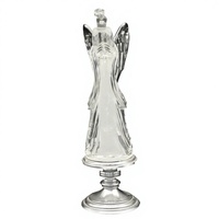 Figurine d'ange en acrylique LED avec colombe et paillettes tournoyantes, décoration de table de Noël
