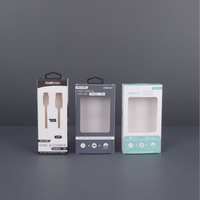 Boîte D'emballage de Câble de données Personnalisé Android type-c Un Glisser Trois Câble de Recharge Pour Téléphone Portable Carte Boîte De Couleur Blanche Personnalisé Zhonghao