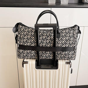 Nouveau sac de voyage de luxe pour courtes distances avec deux fermetures éclair, grande capacité, à porter à la main ou à l'épaule, pour femmes - Product Image 2