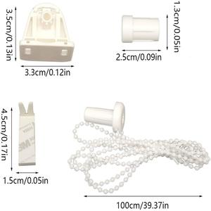 Kit de commande de store enrouleur 17 mm avec tête de embrayage, <span class=keywords><strong>sans</strong></span> perçage, longueur personnalisée, chaîne à billes en plastique, vente en gros usine - Product Image 2