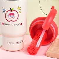 Bouteille isotherme portable en acier inoxydable épaissi, couleur pastel, pour étudiants, trajets quotidiens et voyages