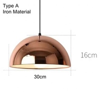 Lampe suspendue industrielle vintage moderne, e27, demi-cercle, cuivre, bronze, métal, grand dôme