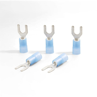 Bornes électriques de fil de câble de Type U en cuivre cosses de verrouillage isolées en nylon connecteurs de borne à vis sertissage de bêche de fourche