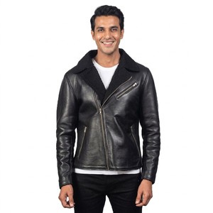 Professionally Design 2026 New Arrival Custom Windproof Casual Wear Stylish Fashion Genuine <b>Leather</b> <b>Jacket</b> for <b>Men</b> - Product Image 1