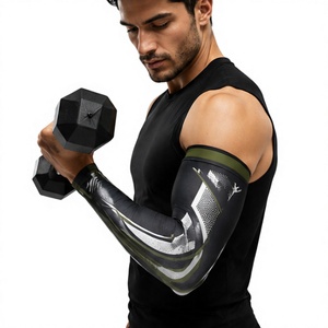 <b>Compression</b> Seamless Breathable Cooling Polyester/Spandex High Quality Unisex Cycling Fitness Golf <b>Arm</b> <b>Sleeves</b> UV Protection - Product Image 2