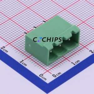 1755529 Plug-in Terminal Block Through hole Component (THT),P=5mm Connector Board-to-Board / Socket - Closed 1x3P 5mm Green - Product Image 1