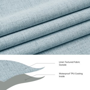 <span class=keywords><strong>Cortinas</strong></span> de Poliéster Transpirables de 130 g/m² que Aclaran la Habitación, Suaves y con Filtro de Luz Natural, Juego de 2 Piezas para Dormitorio - Product Image 3