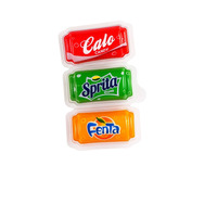 Bonbons gélifiés de haute qualité en forme de canettes de soda 3D, saveur cola, citron, orange, fourrés à la confiture