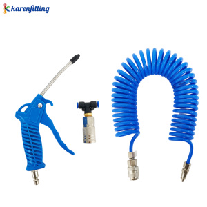 Kit de pistola neumática para soplar polvo de uso pesado, estándar europeo, con múltiples boquillas reemplazables, 16 pies, pu-001 - Product Image 1