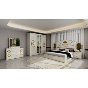 Set Completo di Mobili per Camera da Letto di Lusso Turco, Letto Matrimoniale King Size con Struttura in Legno <span class=keywords><strong>Salvaspazio</strong></span> e Spazio di Archiviazione - Product Image 2