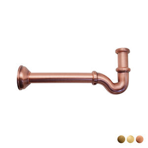 Sifón de Cobre en Forma de S de 1 1/4 Pulgadas con Tapa Lateral Sin Drenaje, Longitud de 25 cm para Drenajes - Product Image 1