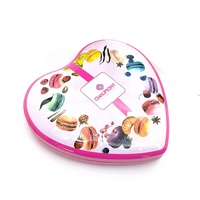 Heart shape Macaroon tin box cake tin cans with lid