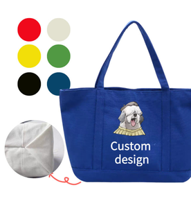 Sac fourre-tout en toile grande taille, motif logo personnalisé, design décontracté, sac à main pour femme, sac bandoulière pour jeune femme - Product Image 1