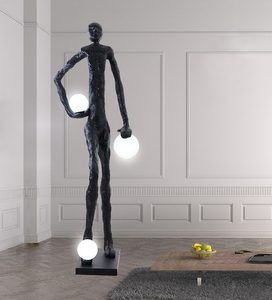SANXIANG Personnalisé Abstrait Statue Humaine Lampadaire Art Exposition Galerie Sculpture Debout <span class=keywords><strong>LED</strong></span> Lampadaires - Product Image 3