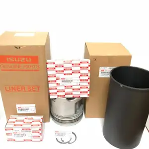 Hot Jual Alfin Timah Dilapisi 4HF1 Suku Cadang Mesin Set Piston/Cylinder Liner Kit untuk ISU-ZU Di Saham