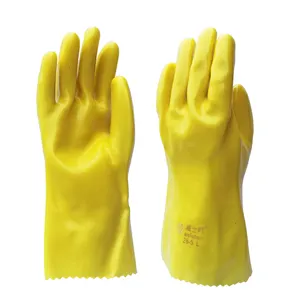 防滑全涂层长聚氯乙烯浸渍工业橡胶圆点手套聚氯乙烯工作手套