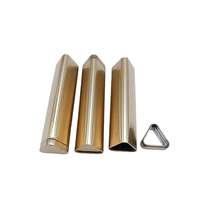 Étui à lunettes vide en forme de prisme triangulaire, couleur champagne, coque rigide, vente en gros, directement de l'usine, approvisionnement en vrac