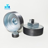 Bouchon fileté en fonte malléable galvanisée pour raccord de tuyauterie, modèle FM UL NPT BSPT 300Psi, classe 150
