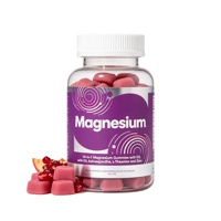 Gummies de magnésium OEM/ODM avec Ashwagandha et L-Théanine pour le soulagement du stress et la relaxation osseuse – Gummies végétaliennes de calcium et de magnésium pour usine